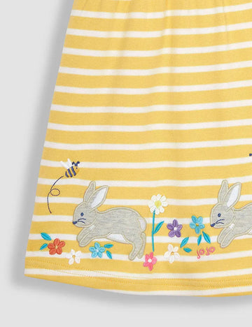 Rochie cu dungi cu dungi de iepure